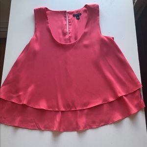 Ann Taylor XS Pink Layered Top